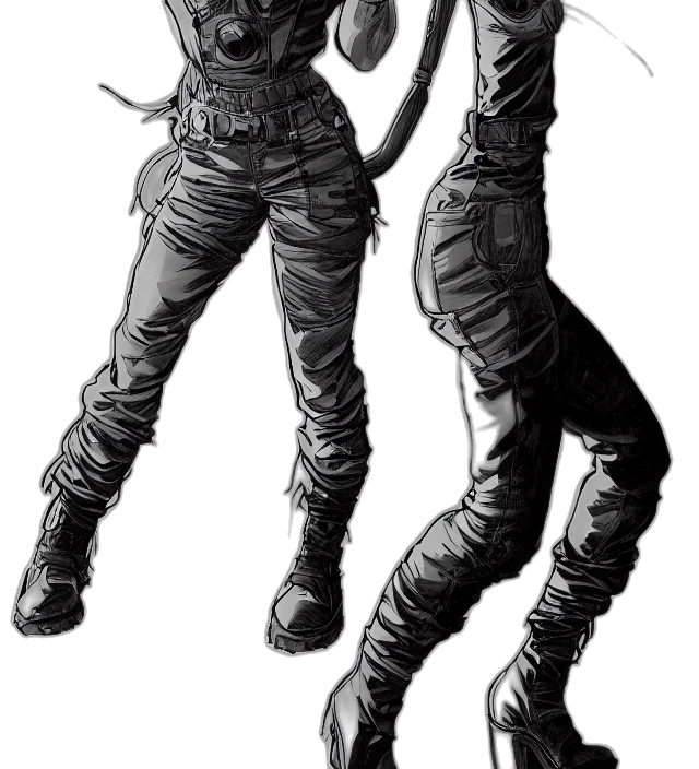 staff, mask, jacket, weapon transparent PNG cut-out