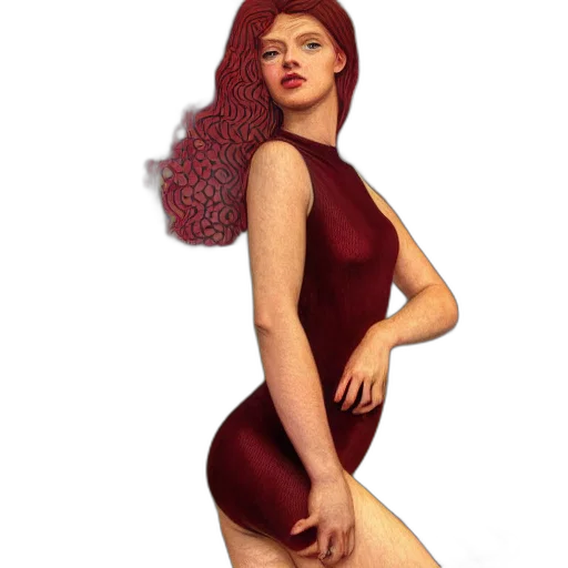 dress, photorealistic, concept art, 3d render transparent PNG cut-out