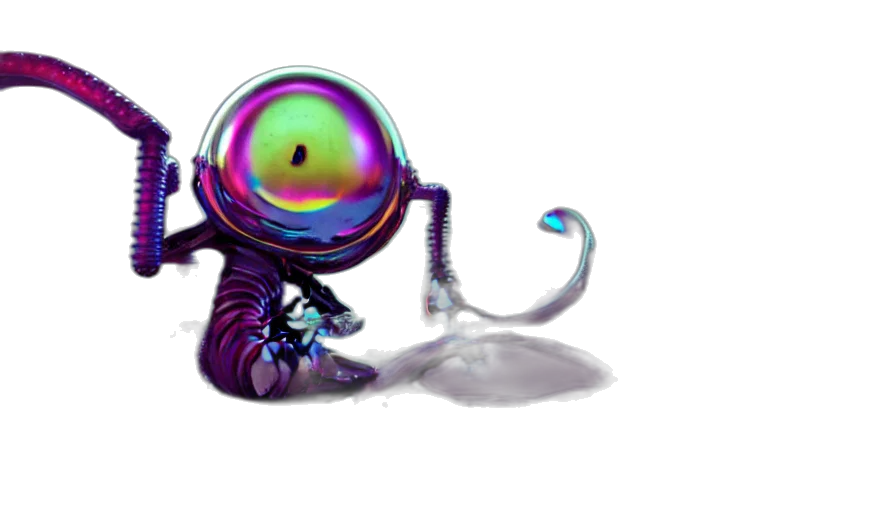 robot, creature, staff, jewelry transparent PNG cut-out