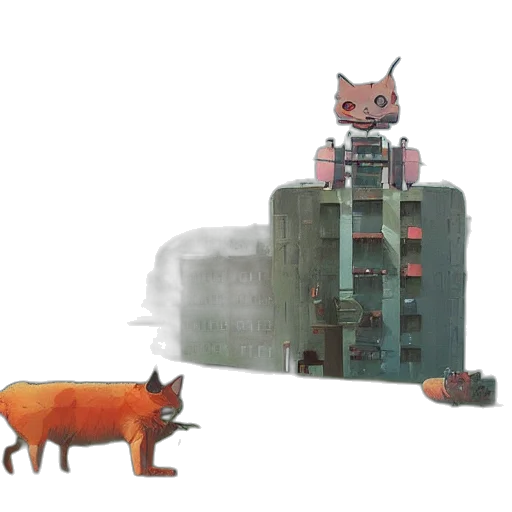 robot, animal, building, concept art transparent PNG cut-out