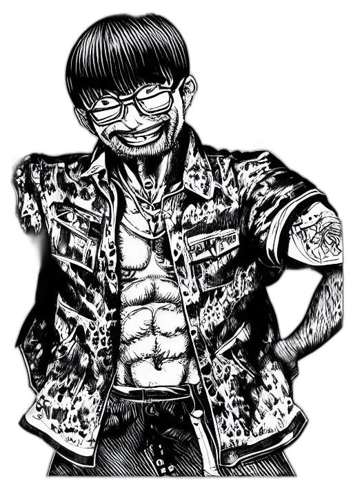 comic book art, cartoon, cyberpunk, photorealistic transparent PNG cut-out