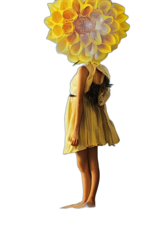 dress, umbrella, flower, hat transparent PNG cut-out