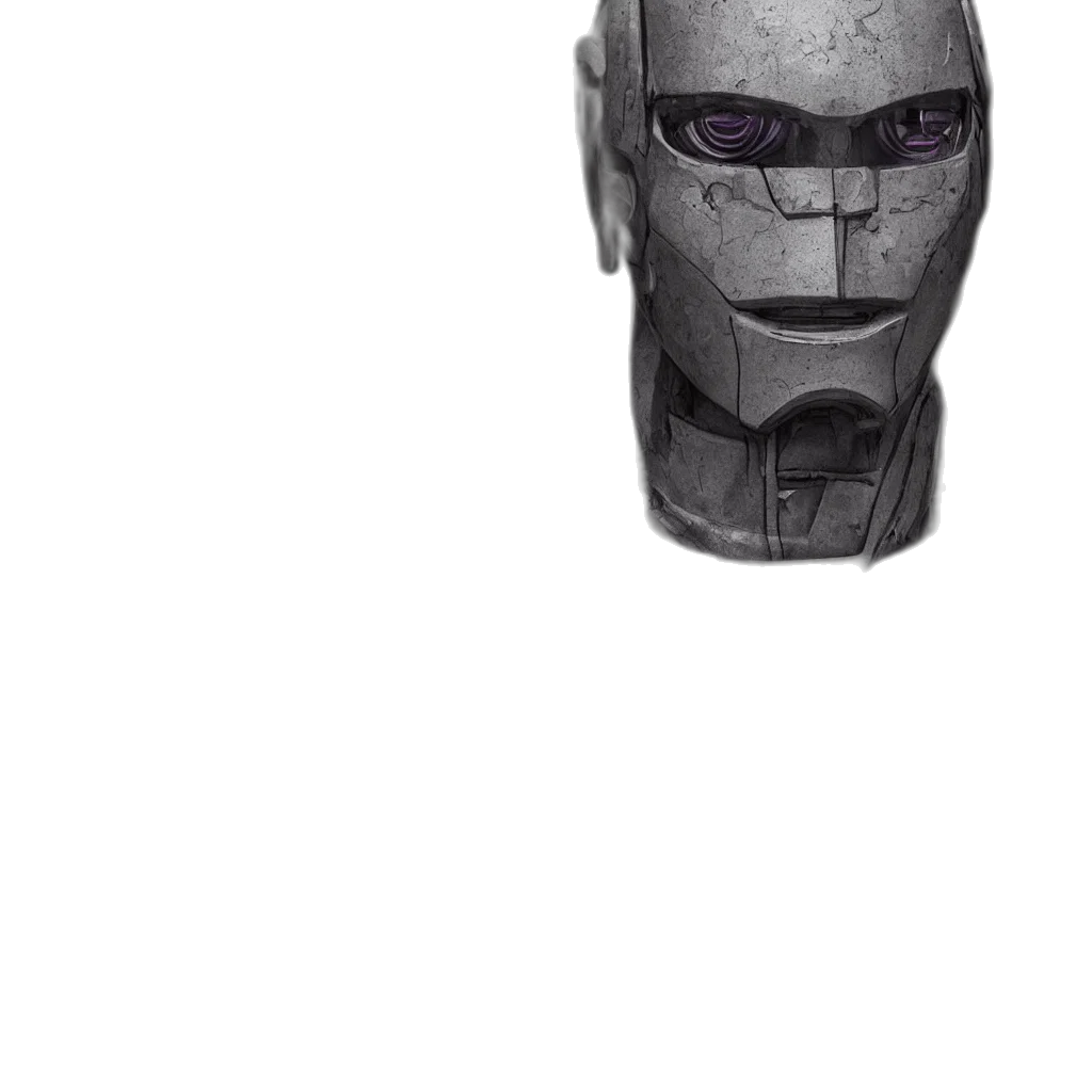 robot, mask, face, concept art transparent PNG cut-out