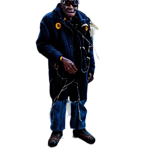 jacket, staff, mask, face transparent PNG cut-out