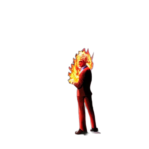 staff, jacket, hair, mask transparent PNG cut-out