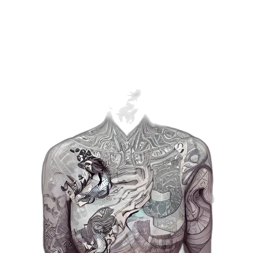 jacket, dress, dragon, mask transparent PNG cut-out