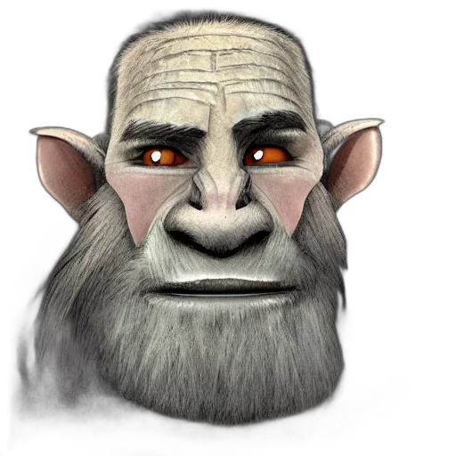 face, mask, creature, staff transparent PNG cut-out