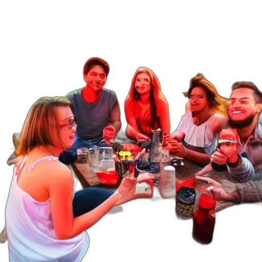 staff, food, bottle, umbrella transparent PNG cut-out
