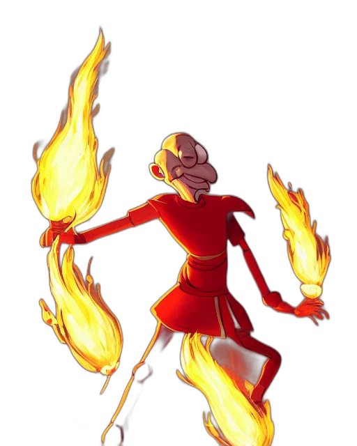 staff, mask, dragon, dress transparent PNG cut-out