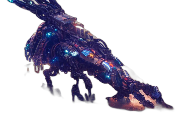 dragon, creature, animal, robot transparent PNG cut-out