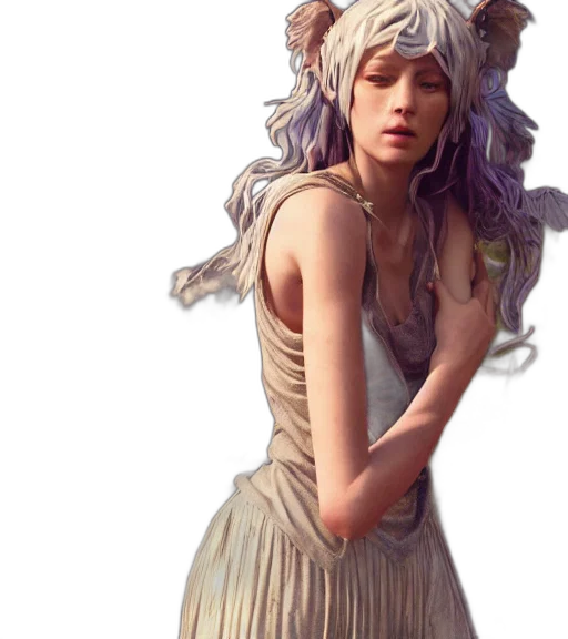 dress, hat, hair, face transparent PNG cut-out