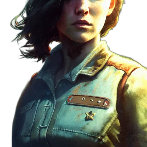 jacket, face, weapon, staff transparent PNG cut-out