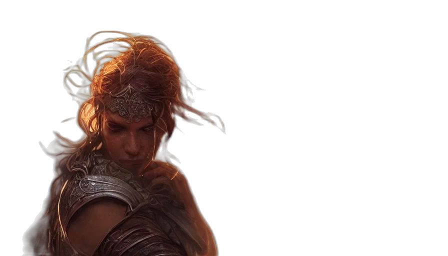 sword, hair, fantasy art, concept art transparent PNG cut-out