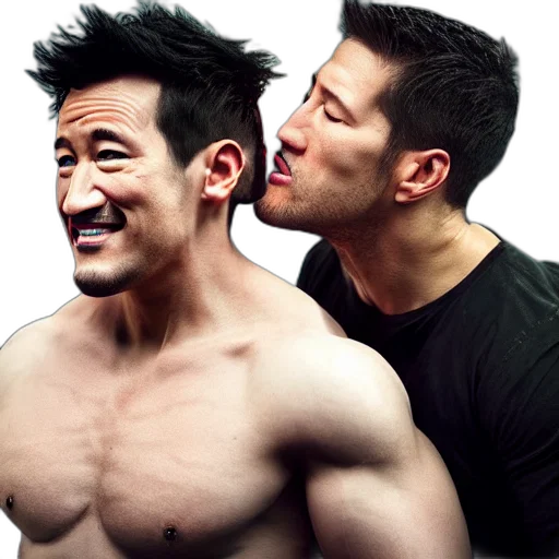 markiplier, kissing, buff, guy transparent PNG cut-out