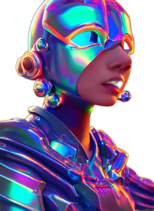 robot, mask, face, crown transparent PNG cut-out
