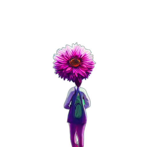 flower, staff, creature, umbrella transparent PNG cut-out