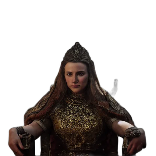 crown, dress, dragon, staff transparent PNG cut-out