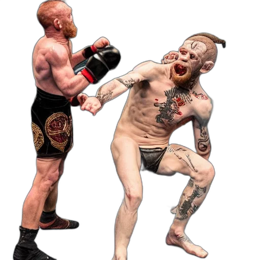 concept art, photorealistic, 3d render, gollum transparent PNG cut-out