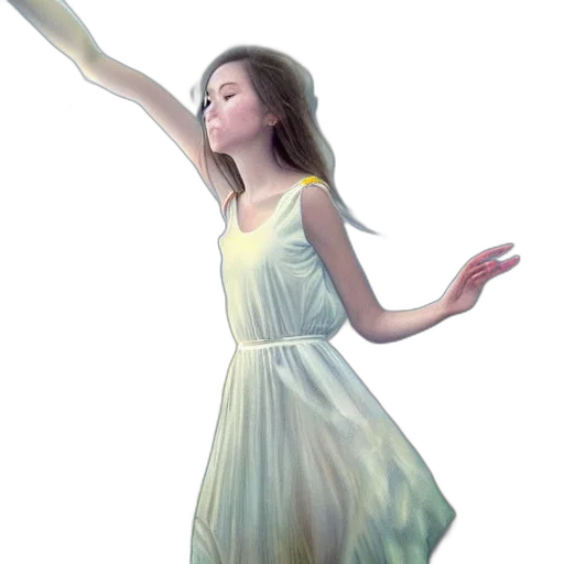 dress, photorealistic, concept art, oil painting transparent PNG cut-out
