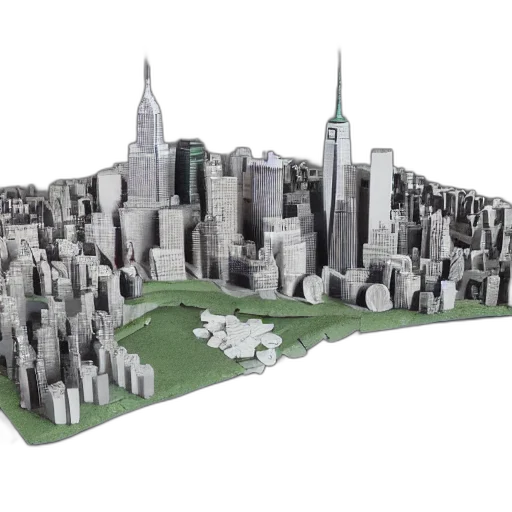 3d render, concept art, new, york transparent PNG cut-out