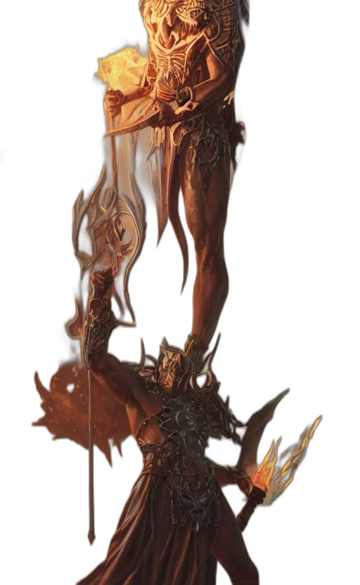 dragon, staff, creature, weapon transparent PNG cut-out