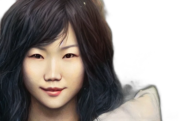 face, photorealistic, fantasy art, oil painting transparent PNG cut-out