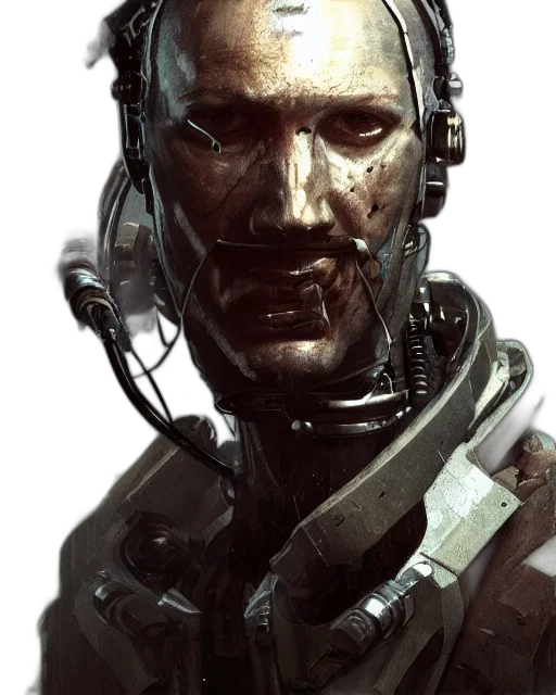 robot, face, mask, cyberpunk transparent PNG cut-out