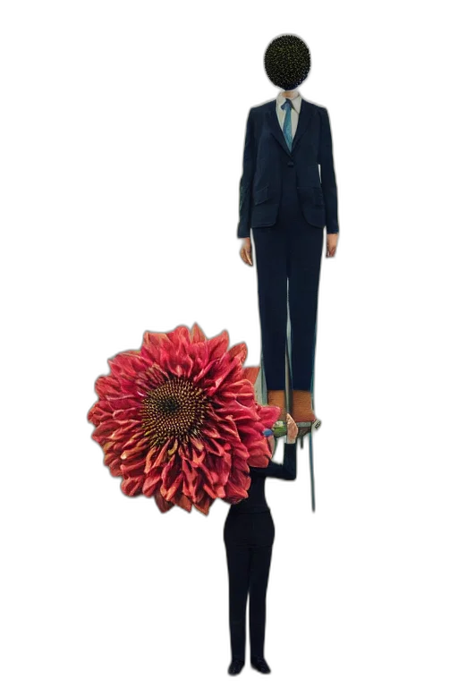 flower, staff, umbrella, jacket transparent PNG cut-out