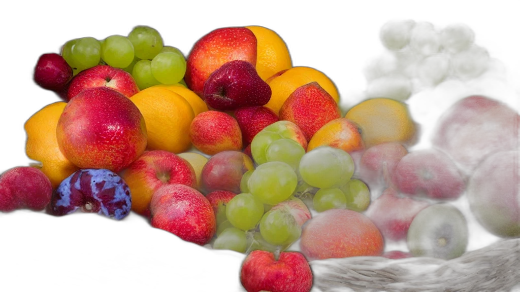 food, photorealistic, 3d render, colorful transparent PNG cut-out