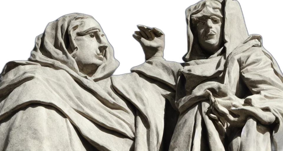 3d render, photorealistic, statue transparent PNG cut-out
