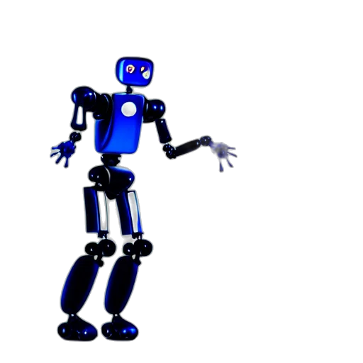 robot, 3d render, concept art, pixel art transparent PNG cut-out