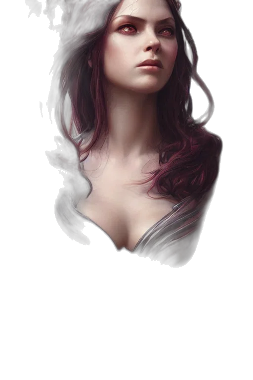 face, dress, crown, hair transparent PNG cut-out
