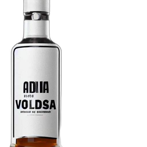bottle, 3d render, vodka, modern transparent PNG cut-out