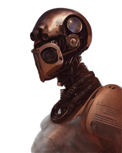 robot, mask, face, creature transparent PNG cut-out