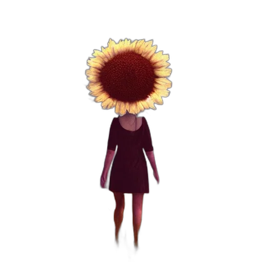 flower, dress, crown, hair transparent PNG cut-out