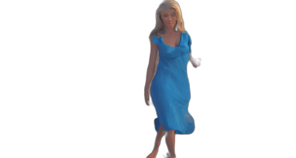 dress, staff, 3d render, concept art transparent PNG cut-out