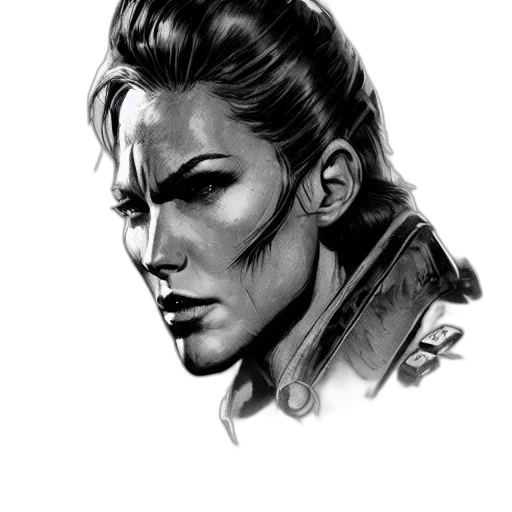 face, comic book art, pencil sketch, concept art transparent PNG cut-out