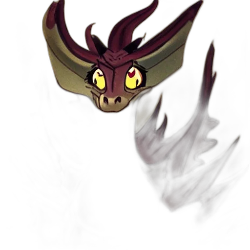 dragon, creature, mask, staff transparent PNG cut-out