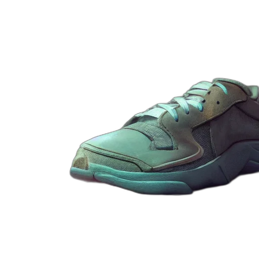 shoes, 3d render, vaporwave, concept art transparent PNG cut-out