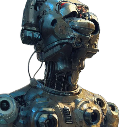robot, face, mask, staff transparent PNG cut-out