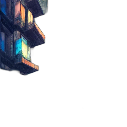 building, umbrella, bottle, robot transparent PNG cut-out
