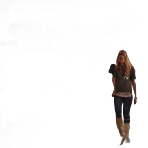 dress, creature, staff, 3d render transparent PNG cut-out