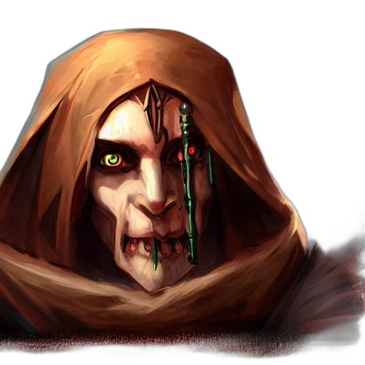 mask, face, creature, staff transparent PNG cut-out