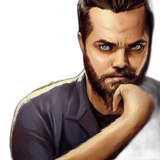 face, comic book art, photorealistic, cartoon transparent PNG cut-out