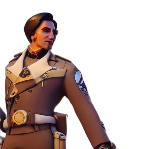 jacket, staff, weapon, face transparent PNG cut-out