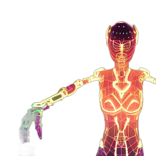 robot, jewelry, concept art, 3d render transparent PNG cut-out