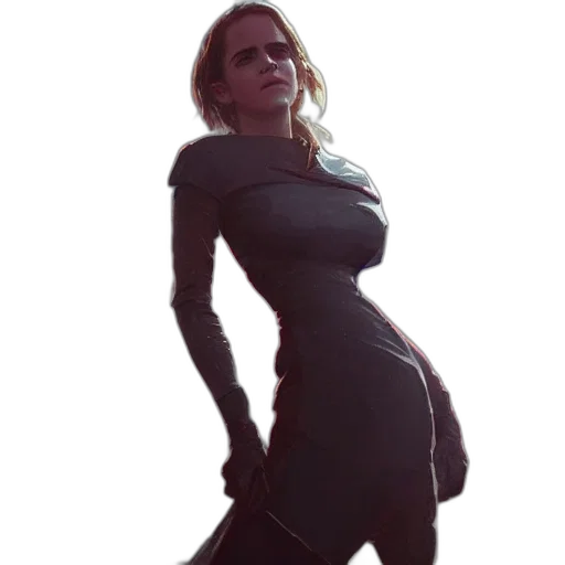 dress, jacket, staff, robot transparent PNG cut-out