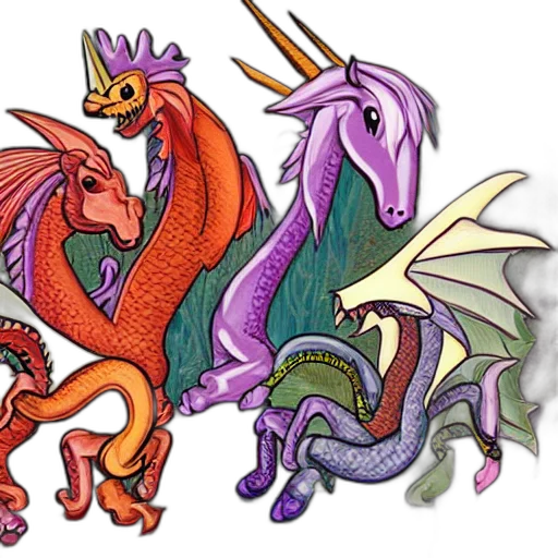 dragon, fantasy art, concept art, pixel art transparent PNG cut-out