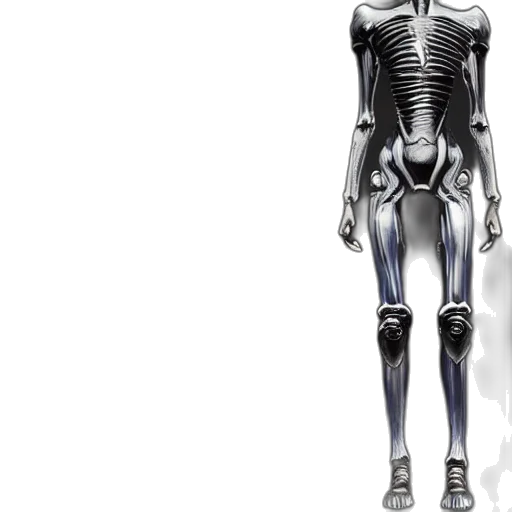 robot, creature, concept art, 3d render transparent PNG cut-out
