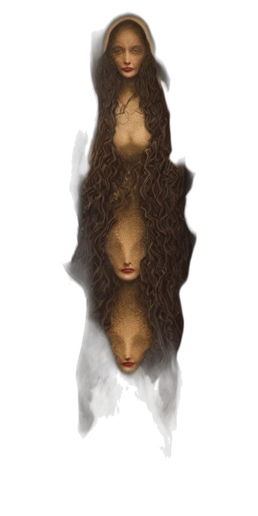 hair, mask, face, crown transparent PNG cut-out